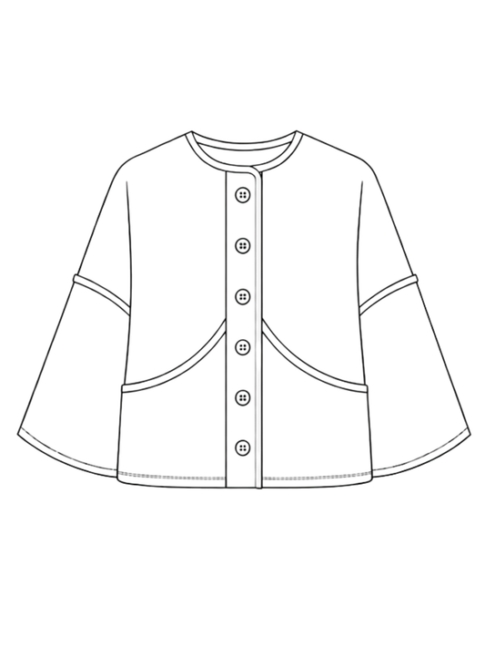 Line drawing of a Jacket with buttons
